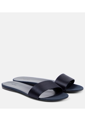 The Row Combo satin slides