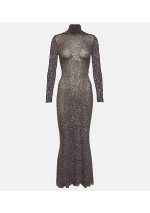Balenciaga Sequined knitted maxi dress