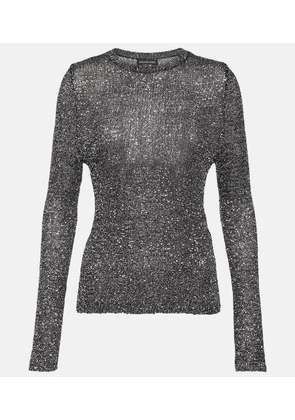 Balenciaga Sequined metallic knit sweater