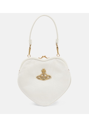 Vivienne Westwood Belle Heart Mini leather-trimmed shoulder bag