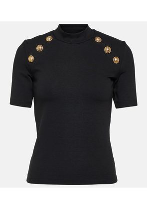 Balmain Embellished jersey T-shirt