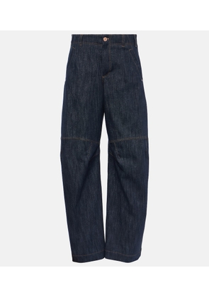 Brunello Cucinelli High-rise wide-leg jeans