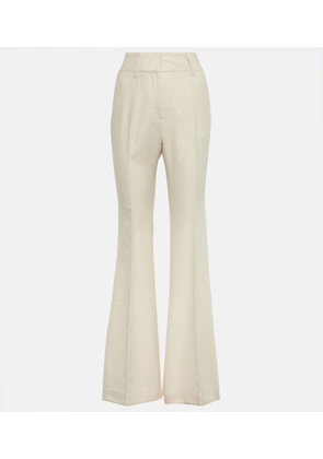 Gabriela Hearst Rhein high-rise wool and silk flared pants