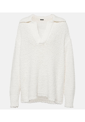 Joseph Textured cotton-blend polo sweater