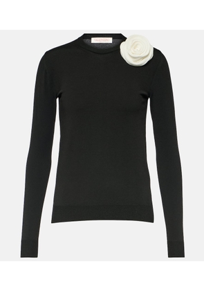 Valentino Floral-applique sweater