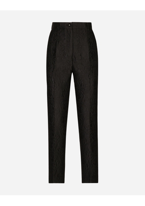 Dolce & Gabbana Tailored Floral Jacquard Pants - Woman Pants And Shorts Black 38
