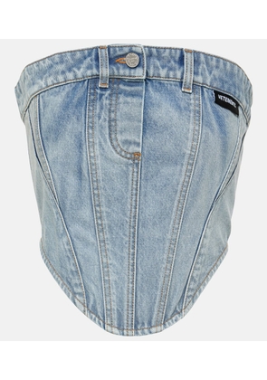 Vetements Cotton denim corset