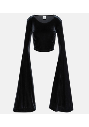 Vetements Velvet crop top