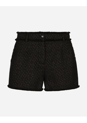 Dolce & Gabbana Raschel Tweed Shorts - Woman Pants And Shorts Black 54