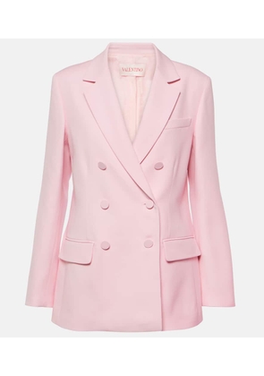 Valentino Double-breasted wool and silk blazer
