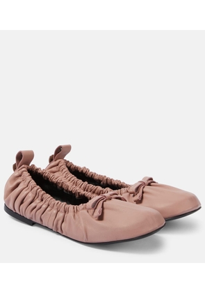 Acne Studios Bow-detail leather ballet flats
