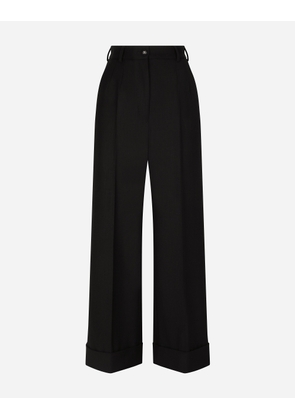 Dolce & Gabbana Twill Culottes - Woman Pants And Shorts Black Wool 38