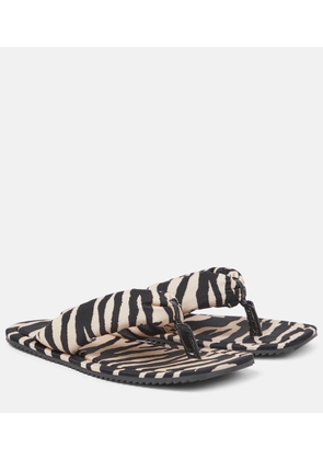 The Attico Indie zebra-print thong sandals