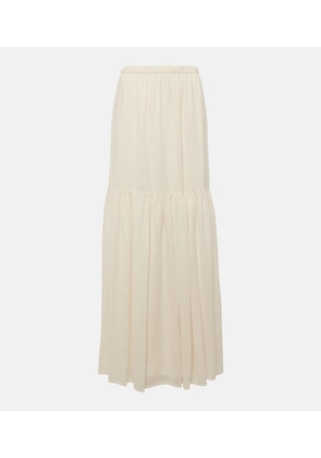 Max Mara Cafila pleated virgin wool maxi skirt