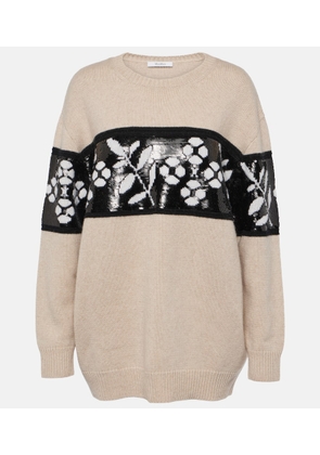 Max Mara Jacquard wool and cashmere sweater