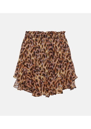 Marant Etoile Sornel printed ruffled shorts