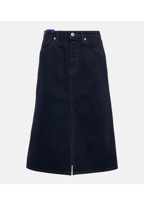 Burberry High-rise denim midi skirt