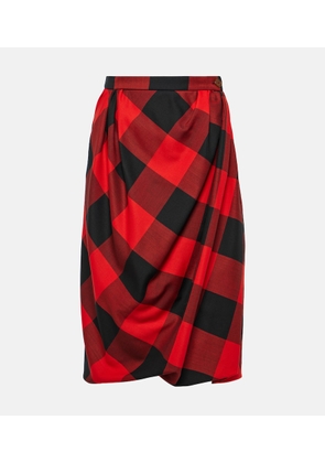 Vivienne Westwood Drunken Drape virgin wool midi skirt