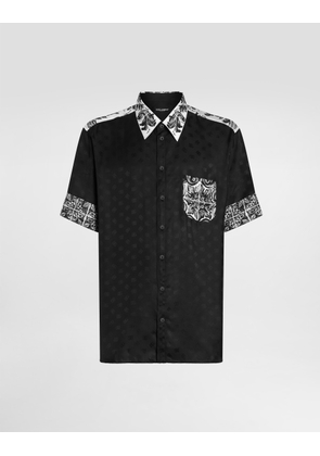 Dolce & Gabbana Majolica-print Hawaii Silk Jacquard Shirt - Man Shirts Multicolor 38