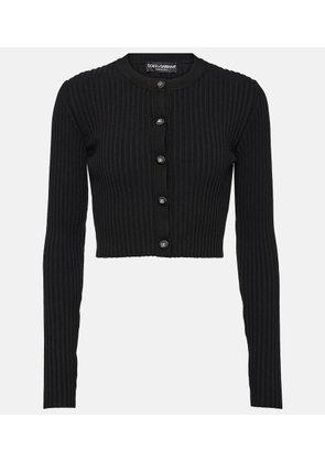 Dolce&Gabbana Ribbed-knit cropped cardigan