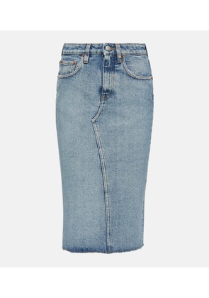 MM6 Maison Margiela Denim midi skirt