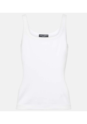 Dolce&Gabbana Ribbed-knit cotton tank top
