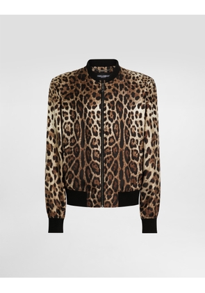 Dolce & Gabbana Technical Fabric Bomber Jacket With Tag - Man Coats And Jackets Animal Print 52