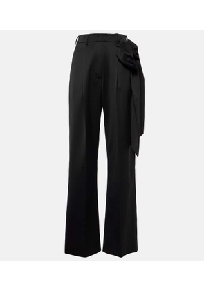 Simone Rocha Floral-applique straight pants