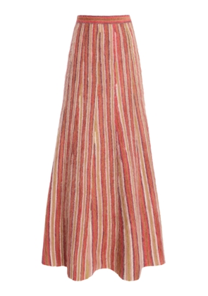 ZANKOV Zander Flared Mohair-Blend Maxi Skirt - Moda Operandi
