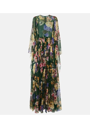 Dolce&Gabbana Floral silk chiffon gown