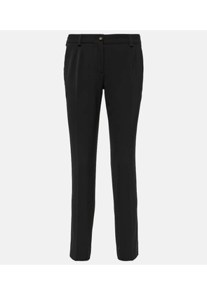 Dolce&Gabbana Low-rise wool-blend slim pants