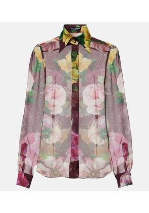 Dolce&Gabbana Printed silk chiffon blouse
