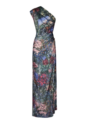MARIA ELENA VILLAMIL Narciso Printed Silk Twill Maxi Dress - Moda Operandi