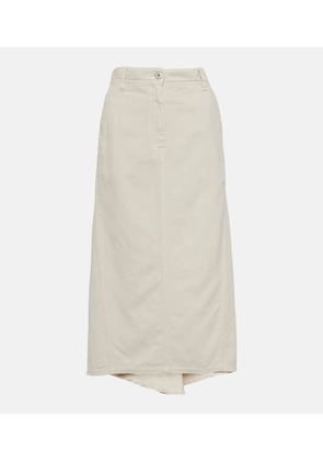 Brunello Cucinelli Cotton and linen midi skirt