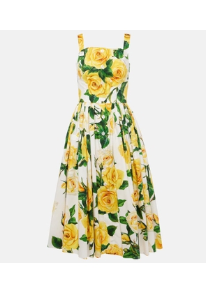 Dolce&Gabbana Floral cotton midi dress