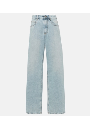 Brunello Cucinelli High-rise wide-leg jeans