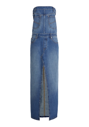Stella McCartney Denim Strapless Maxi Dress - Moda Operandi