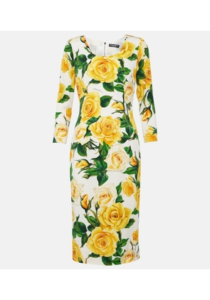 Dolce&Gabbana Floral silk-blend midi dress
