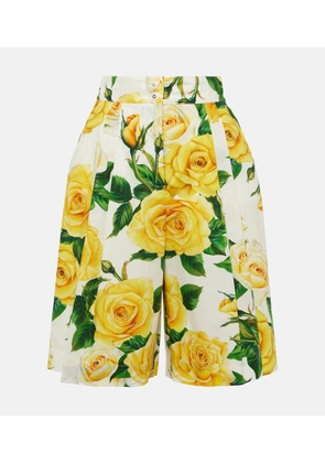 Dolce&Gabbana Floral cotton Bermuda shorts