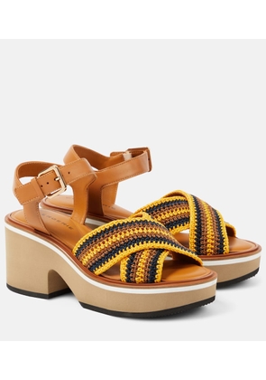 Clergerie Carya crochet platform sandals