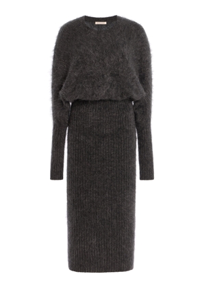 By Malene Birger Gislaine Hairy Knit Sweater Dress - Moda Operandi