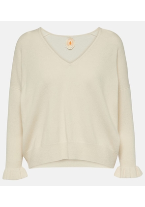 Jardin des Orangers Frill-trimmed wool and cashmere sweater