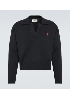 Ami Paris Ami De Cour cotton-blend polo sweater