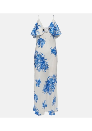 Rodarte Floral silk slip dress