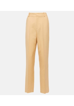 Tod's High-rise virgin wool slim pants