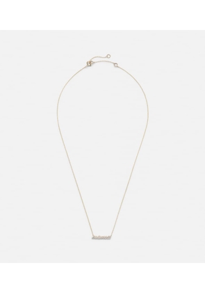 Stone and Strand Hey Mama 10kt gold necklace with diamonds