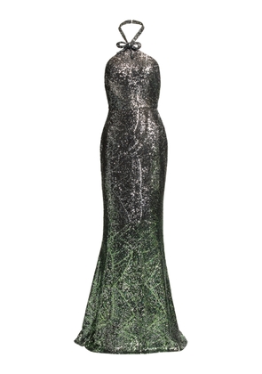 Elie Saab Sequined Halter Gown - Moda Operandi