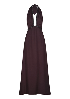 Johanna Ortiz New Destiny Silk Halter Maxi Dress - Moda Operandi