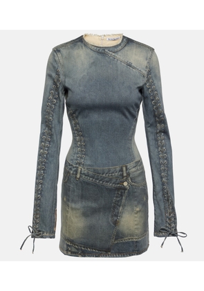 Acne Studios Printed cotton-blend minidress