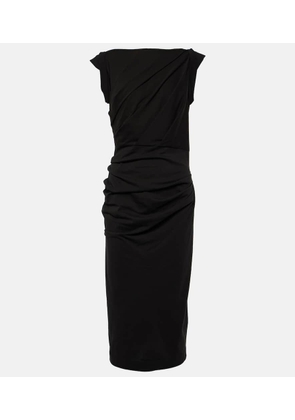 Dries Van Noten Draped cotton jersey midi dress